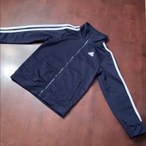 Navy Adidas zip up 5t